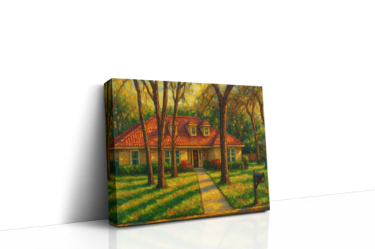 Mockup of 2602 Good Shepherd Dr, Brownwood, TX 76801 oil painting on canvas