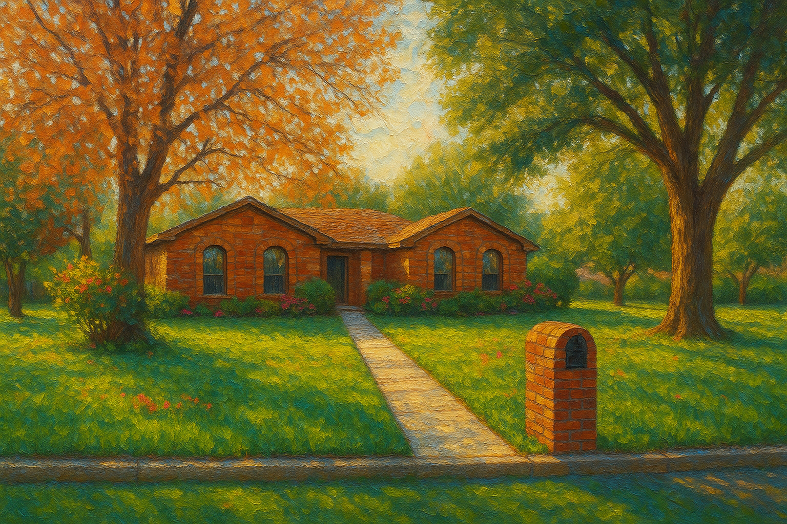 Oil painting of 2702 Good Shepherd Dr, Brownwood, TX 76801