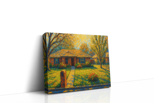Mockup of 2708 Good Shepherd Dr, Brownwood, TX 76801 oil painting on canvas