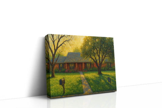 Mockup of 2710 Good Shepherd Dr, Brownwood, TX 76801 oil painting on canvas