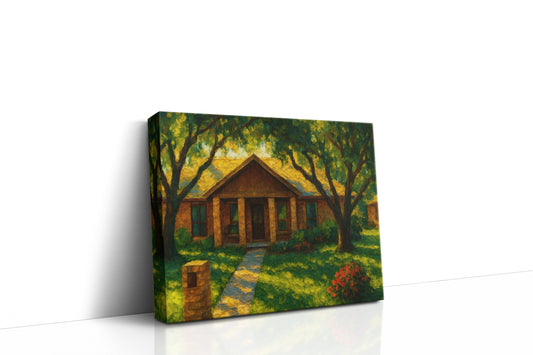 Mockup of 2802 Good Shepherd Dr, Brownwood, TX 76801 oil painting on canvas