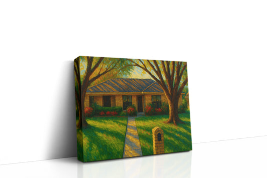 Mockup of 2806 Good Shepherd Dr, Brownwood, TX 76801 oil painting on canvas