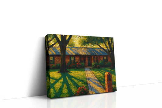 Mockup of 2808 Good Shepherd Dr, Brownwood, TX 76801 oil painting on canvas