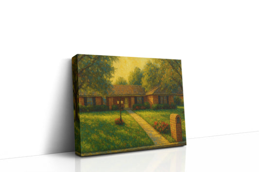 Mockup of 2810 Good Shepherd Dr, Brownwood, TX 76801 oil painting on canvas