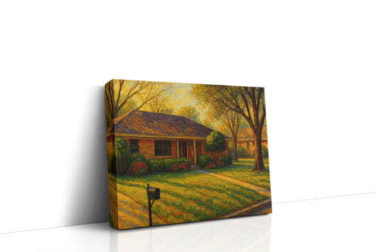 Mockup of 2812 Good Shepherd Dr, Brownwood, TX 76801 oil painting on canvas