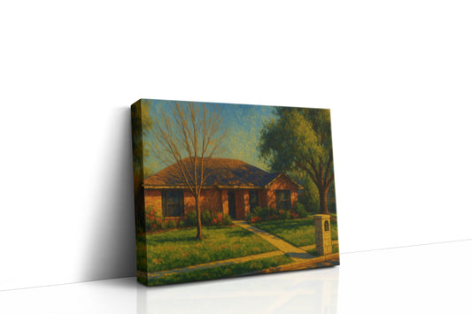 Mockup of 2817 Good Shepherd Dr, Brownwood, TX 76801 oil painting on canvas