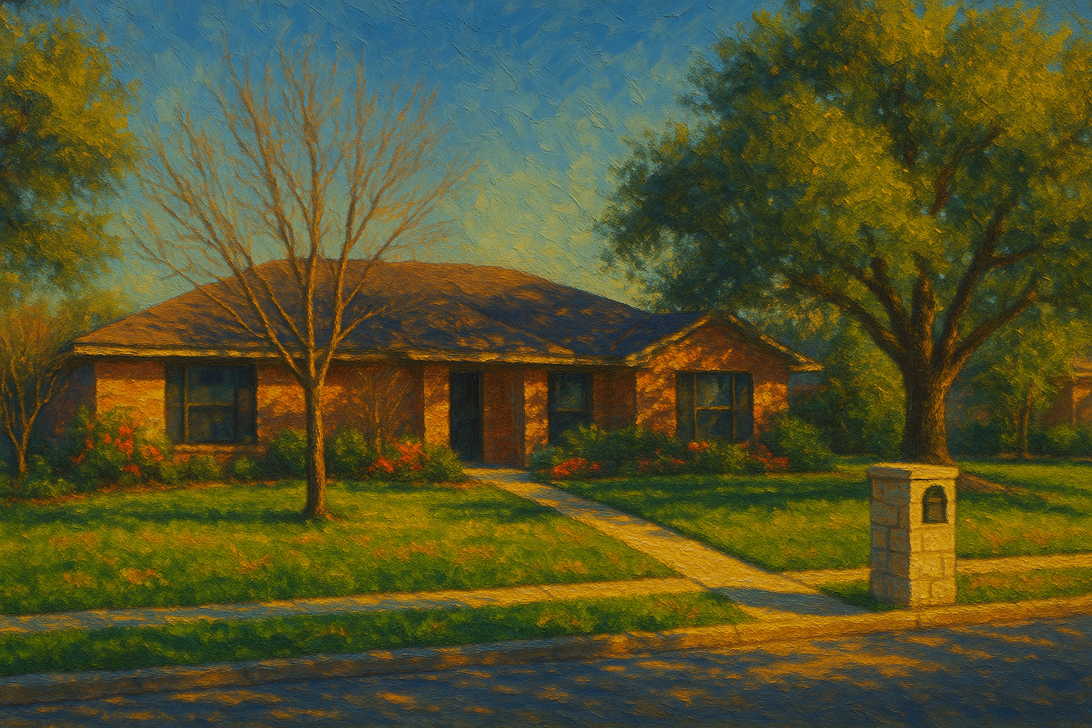 Oil painting of 2817 Good Shepherd Dr, Brownwood, TX 76801