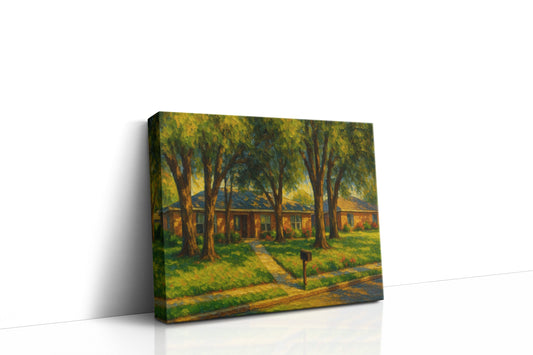 Mockup of 2901 Good Shepherd Dr, Brownwood, TX 76801 oil painting on canvas
