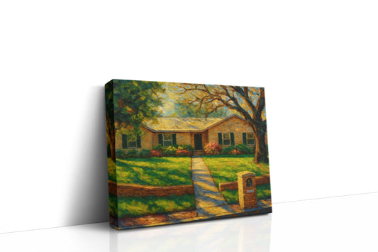 Mockup of 2904 Good Shepherd Dr, Brownwood, TX 76801 oil painting on canvas