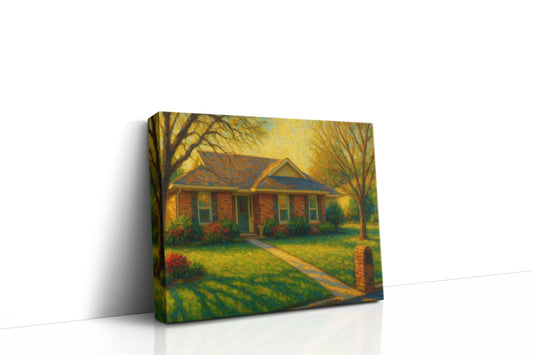 Mockup of 2906 Good Shepherd Dr, Brownwood, TX 76801 oil painting on canvas