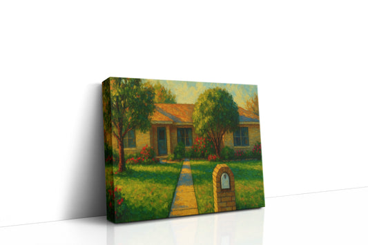 Mockup of 2908 Good Shepherd Dr, Brownwood, TX 76801 oil painting on canvas