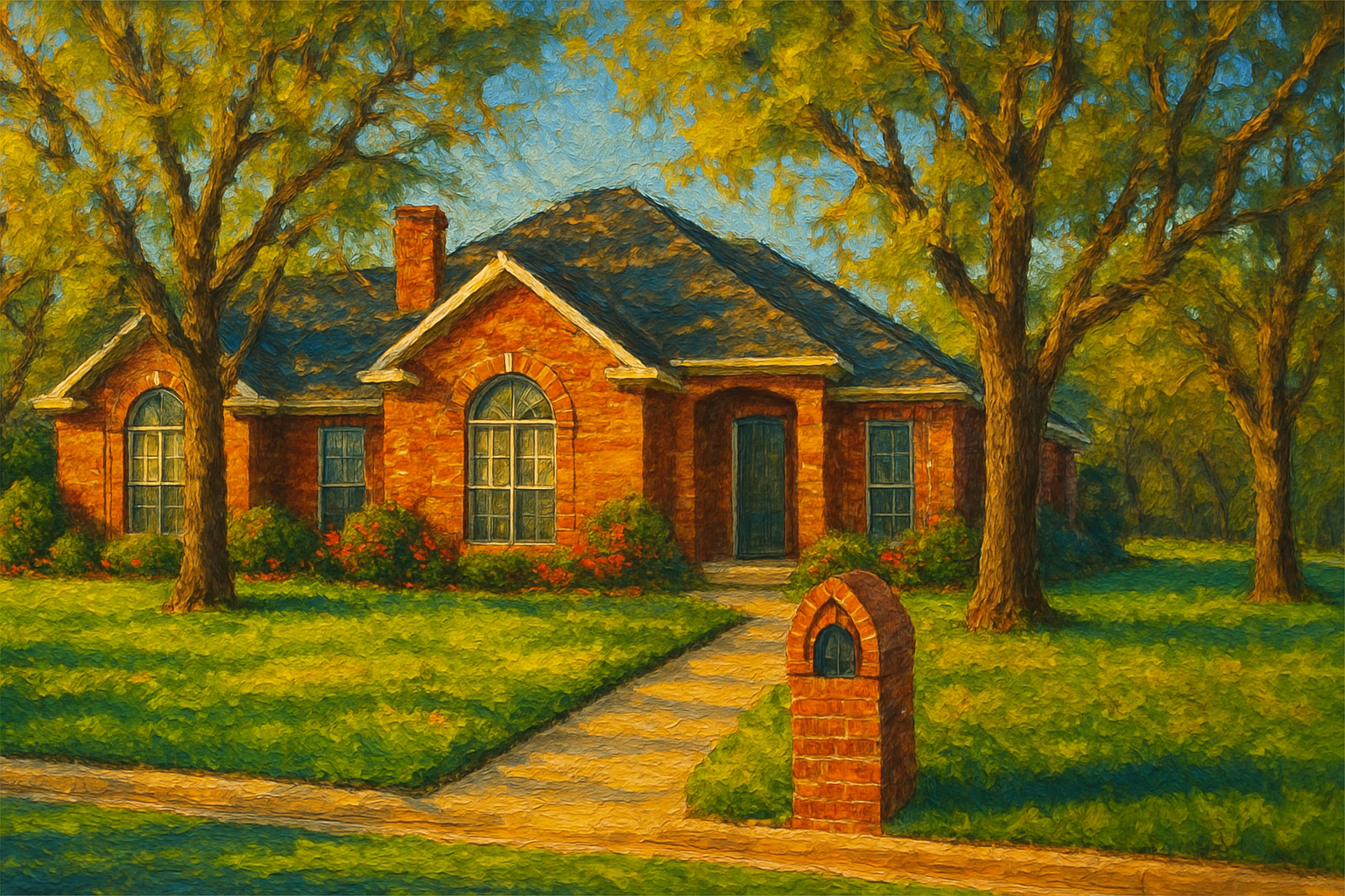 Oil painting of 2909 Good Shepherd Dr, Brownwood, TX 76801