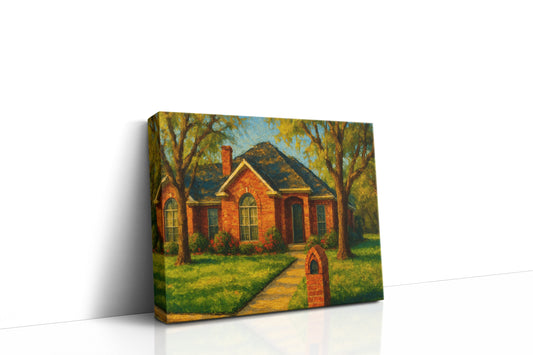 Mockup of 2909 Good Shepherd Dr, Brownwood, TX 76801 oil painting on canvas
