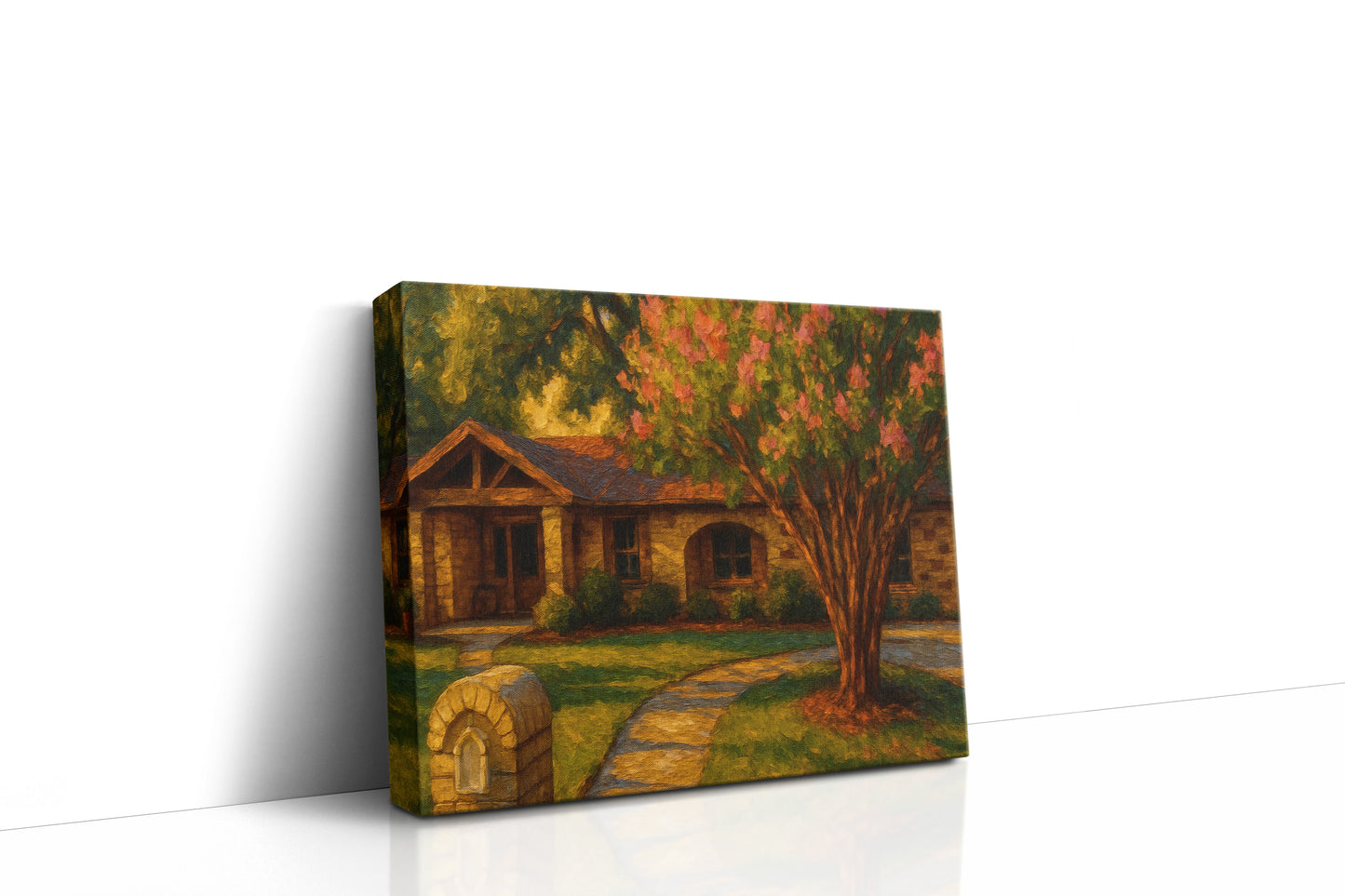 Mockup of 3001 Asbury St, Brownwood, TX 76801 oil painting on canvas