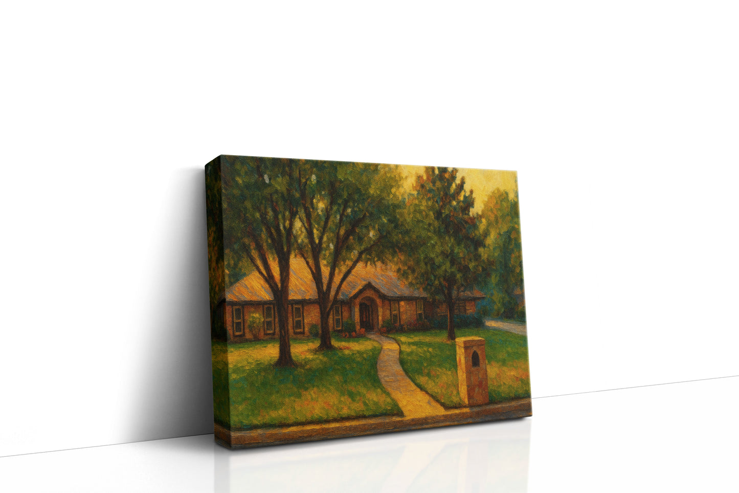 Mockup of 3002 Asbury St, Brownwood, TX 76801 oil painting on canvas