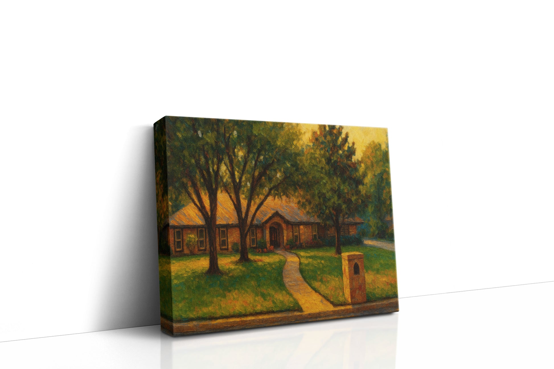 Mockup of 3002 Asbury St, Brownwood, TX 76801 oil painting on canvas