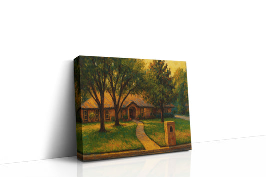 Mockup of 3002 Asbury St, Brownwood, TX 76801 oil painting on canvas