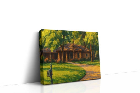 Mockup of 3004 Asbury St, Brownwood, TX 76801 oil painting on canvas