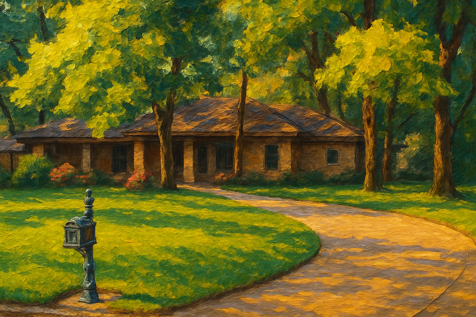 Oil painting of 3004 Asbury St, Brownwood, TX 76801