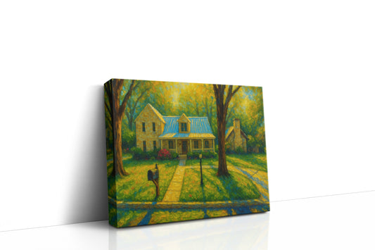 Mockup of 3006 Asbury St, Brownwood, TX 76801 oil painting on canvas