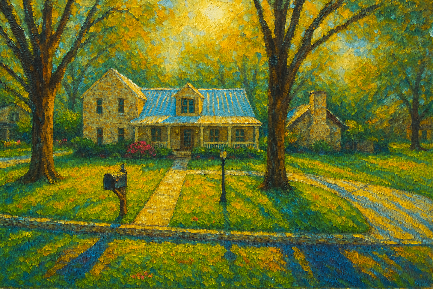 Oil painting of 3006 Asbury St, Brownwood, TX 76801
