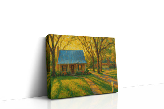 Mockup of 3008 Asbury St, Brownwood, TX 76801 oil painting on canvas