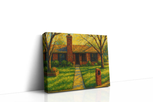 Mockup of 3206 Asbury St, Brownwood, TX 76801 oil painting on canvas