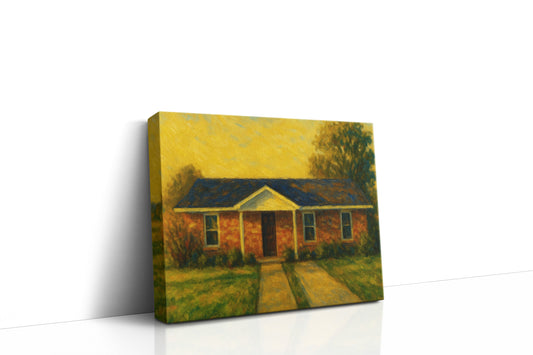 Mockup of 3400 Golding Rd, Brownwood, TX 76801 oil painting on canvas