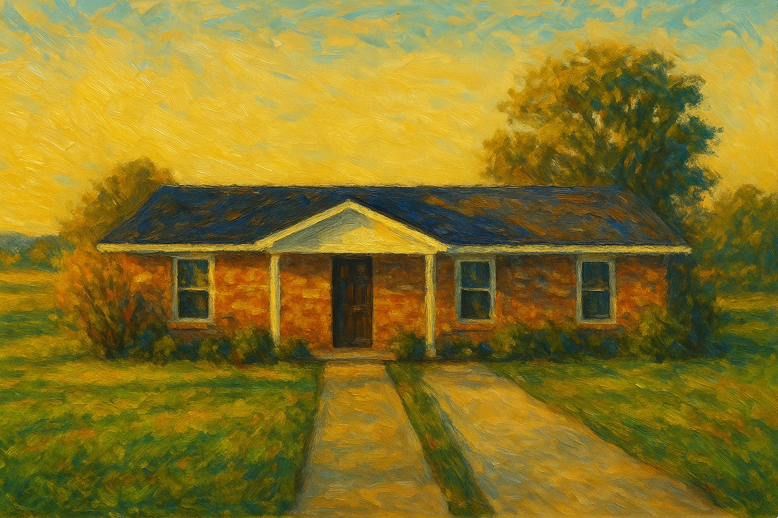 Oil painting of 3400 Golding Rd, Brownwood, TX 76801