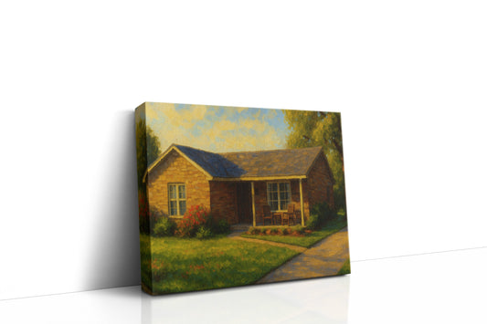 Mockup of 3402 Golding Rd, Brownwood, TX 76801 oil painting on canvas