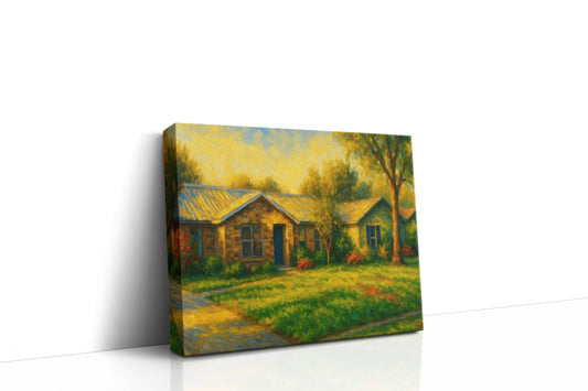 Mockup of 3408 Golding Rd, Brownwood, TX 76801 oil painting on canvas
