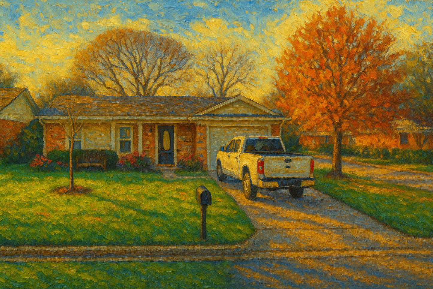 Oil painting of 3502 Arrowhead Dr, Brownwood, TX 76801