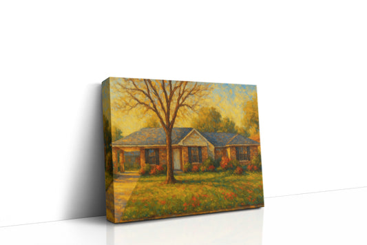 Mockup of 3504 Golding Rd, Brownwood, TX 76801 oil painting on canvas