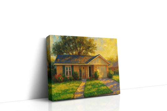 Mockup of 3504 Surrey Ln, Brownwood, TX 76801 oil painting on canvas