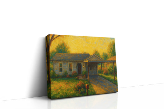 Mockup of 3506 Arrowhead Dr, Brownwood, TX 76801 oil painting on canvas