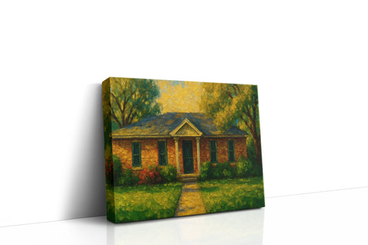 Mockup of 3506 Golding Rd, Brownwood, TX 76801 oil painting on canvas