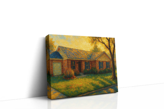 Mockup of 3506 Surrey Ln, Brownwood, TX 76801 oil painting on canvas