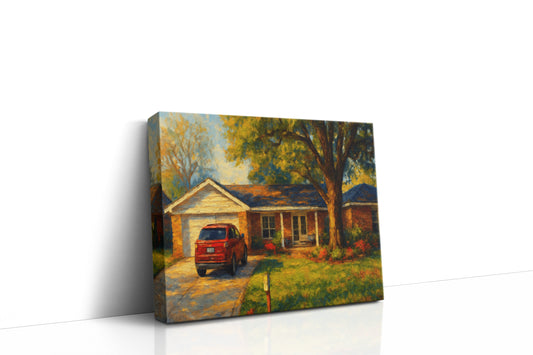 Mockup of 3507 Surrey Ln, Brownwood, TX 76801 oil painting on canvas