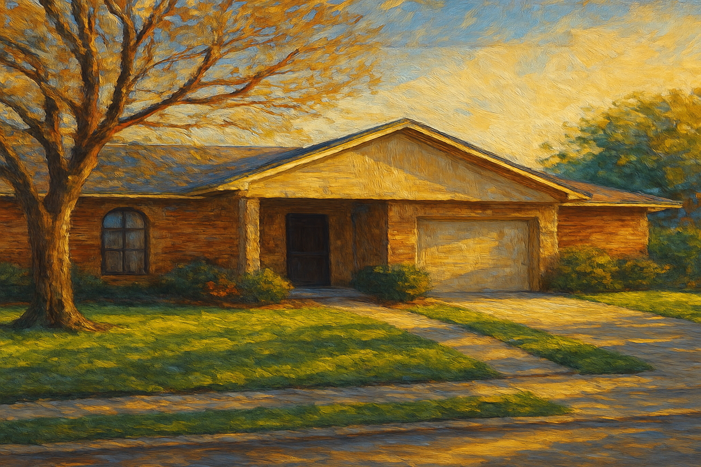 Oil painting of 3508 Surrey Ln, Brownwood, TX 76801