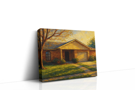 Mockup of 3508 Surrey Ln, Brownwood, TX 76801 oil painting on canvas