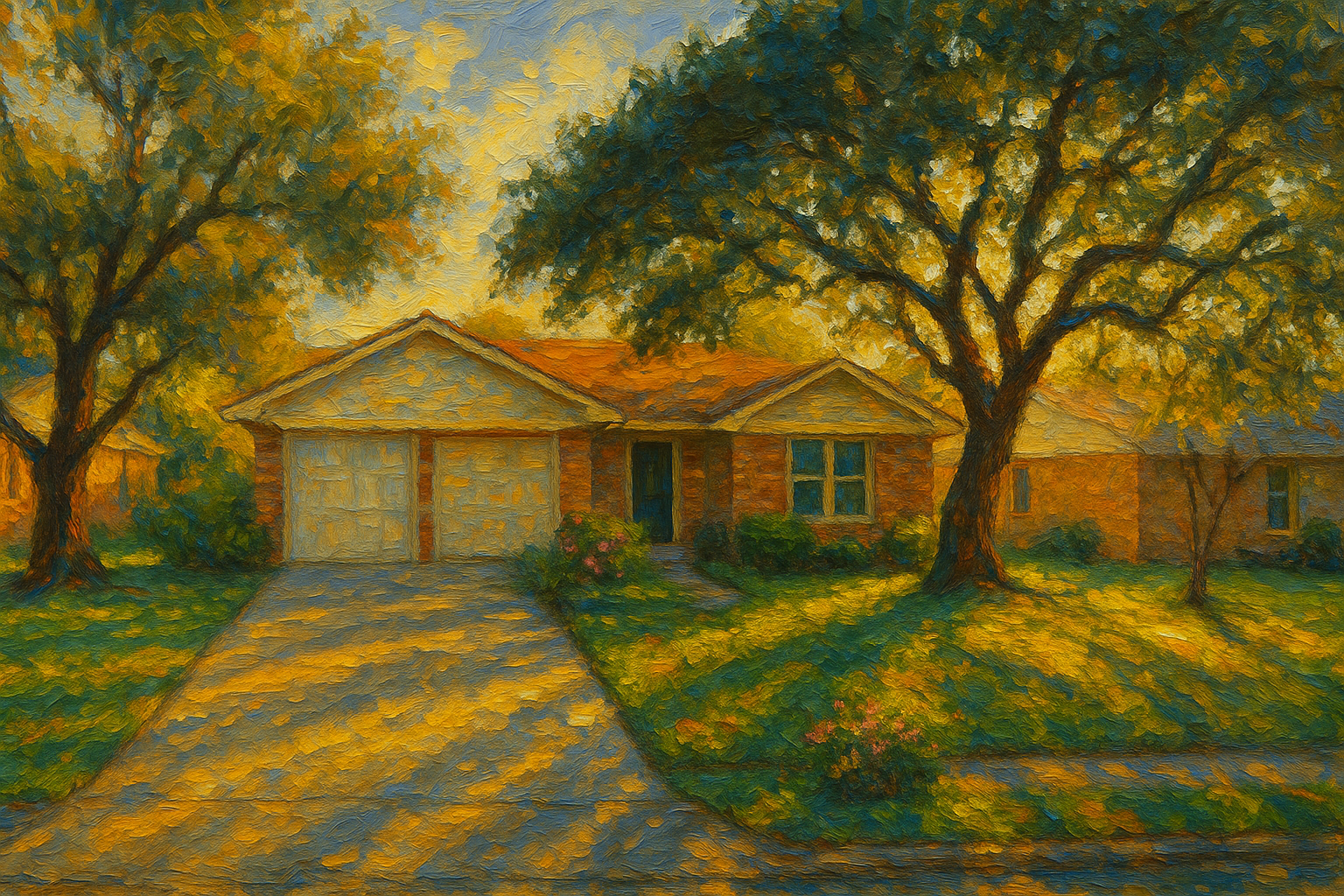 Oil painting of 3510 Arrowhead Dr, Brownwood, TX 76801