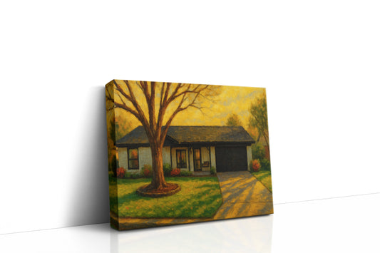 Mockup of 3510 Surrey Ln, Brownwood, TX 76801 oil painting on canvas