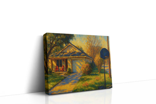 Mockup of 3513 Surrey Ln, Brownwood, TX 76801 oil painting on canvas