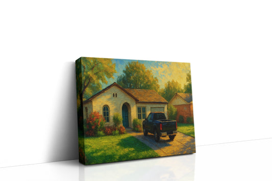 Mockup of 3514 Arrowhead Dr, Brownwood, TX 76801 oil painting on canvas