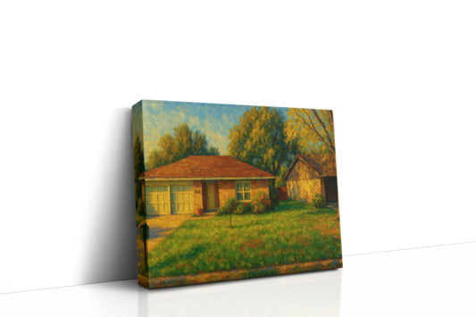 Mockup of 3601 Surrey Ln, Brownwood, TX 76801 oil painting on canvas