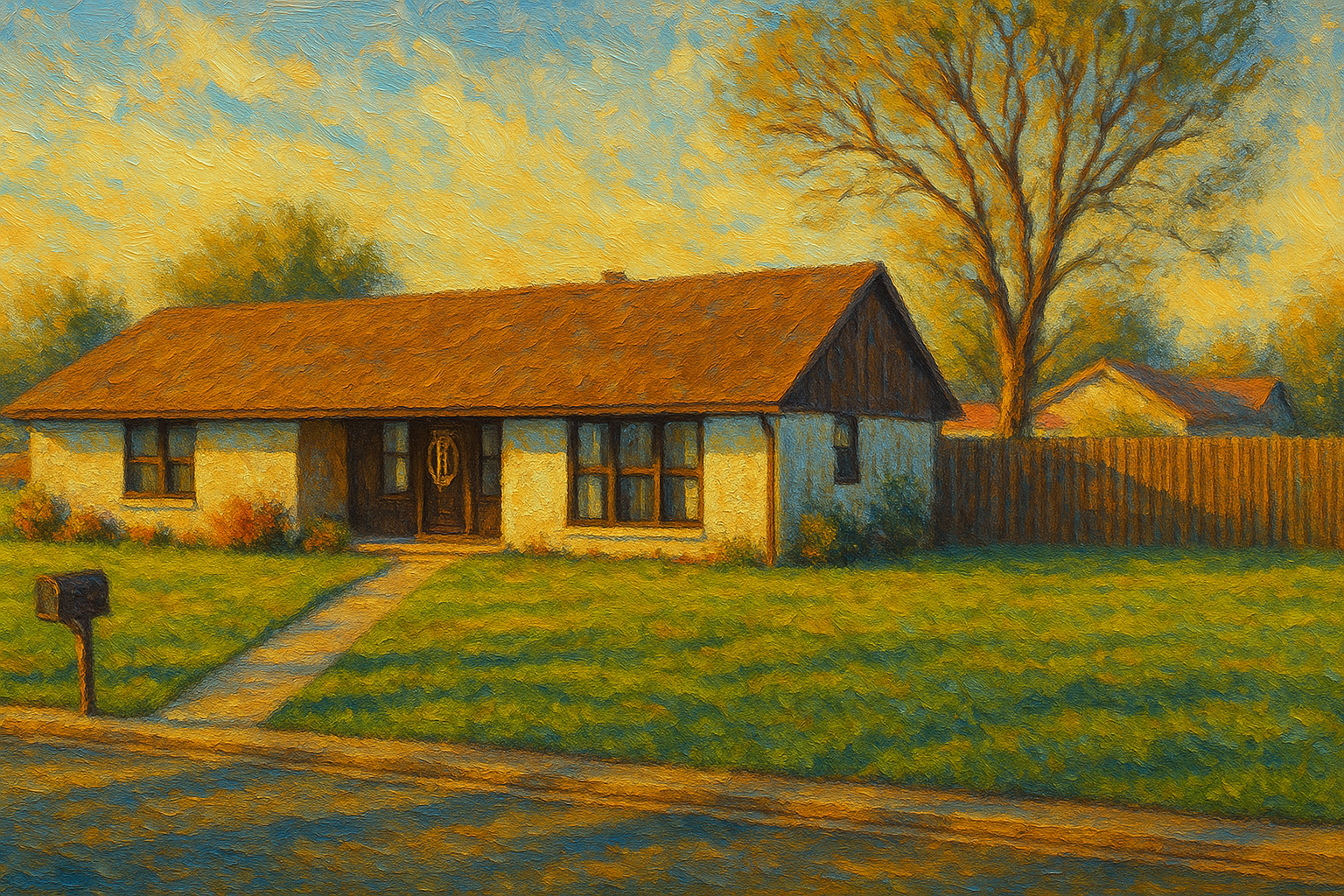 Oil painting of 3601 Wagon Wheel Ln, Brownwood, TX 76801
