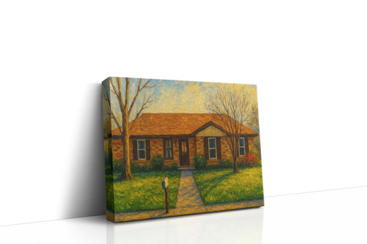 Mockup of 3602 Surrey Ln, Brownwood, TX 76801 oil painting on canvas