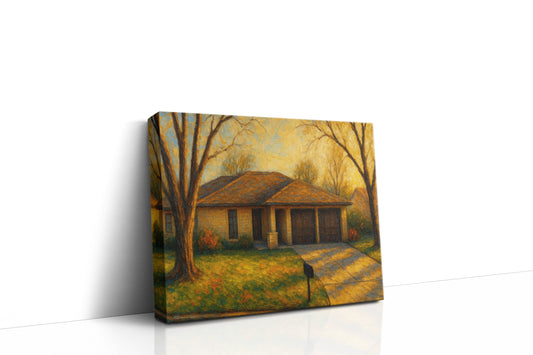 Mockup of 3604 Surrey Ln, Brownwood, TX 76801 oil painting on canvas