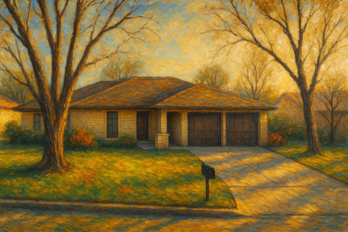 Oil painting of 3604 Surrey Ln, Brownwood, TX 76801