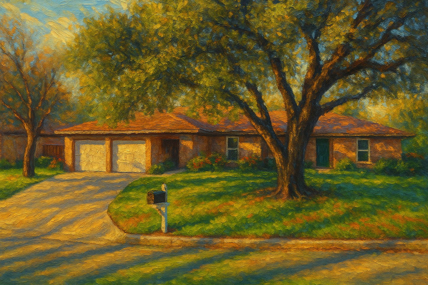 Oil painting of 3605 Surrey Ln, Brownwood, TX 76801